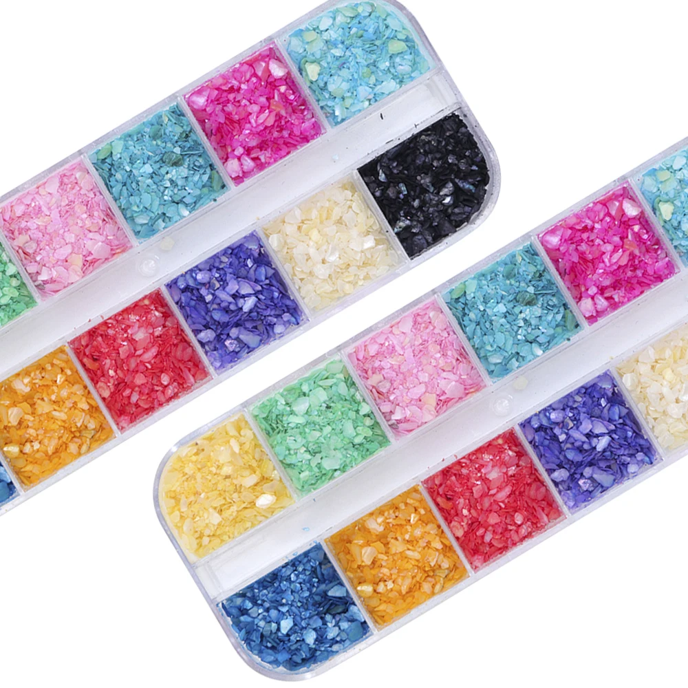 BearPaw дизайн ногтей Сделай Сам блестящая ракушка нерегулярные хлопья блёстки