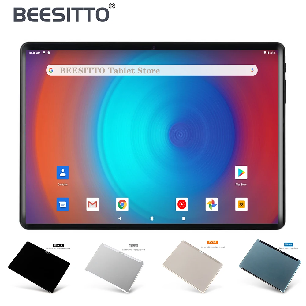 

Unlocked Original 10 inch Tablet 32GB ROM 2.5D Large Screen Tempered Glass 5.0MP Dual Camera Android 9.0 OS WiFI GPS Tablet 10.1