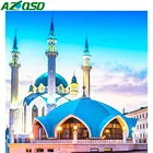 AZQSD полная площадь Алмазная вышивка мечеть пейзаж мозаика вышивка крестом декор для дома картина стразы подарок ручной работы