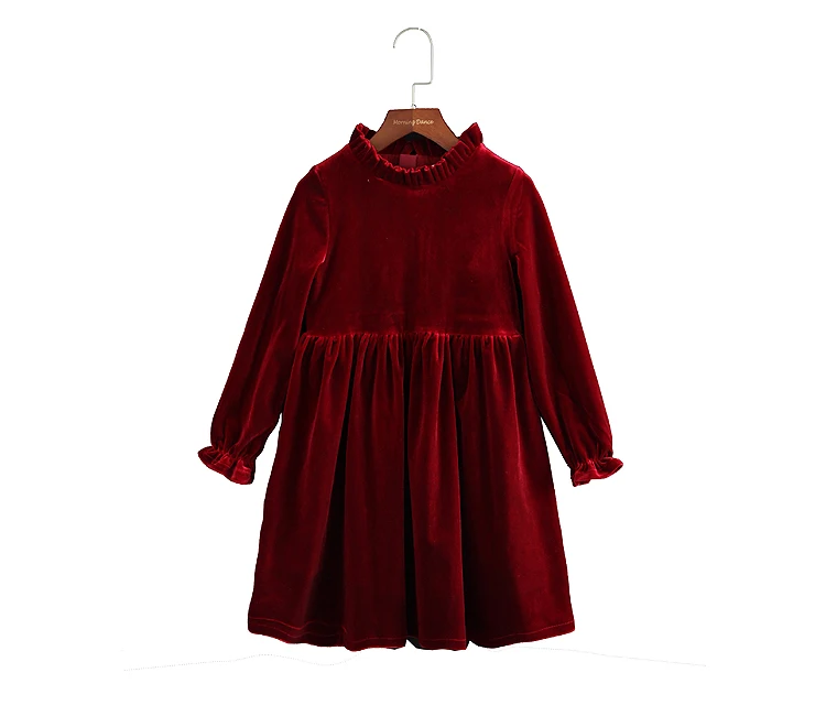 Abito da sera per ragaza adolescente 3-12 anni abito da Natale abito Going per bambini autunno nuva versione coreana dell - Цвет: Красный