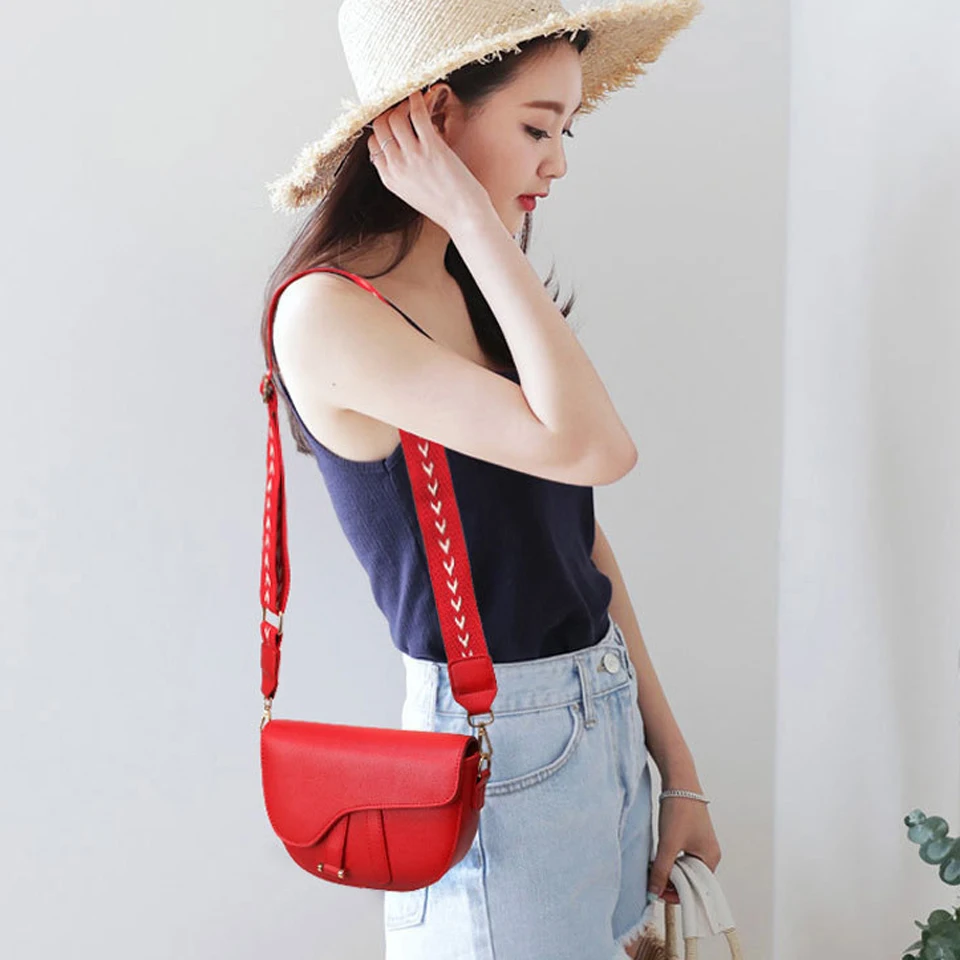 

New Saddle Bags for Women 2021 Luxury Designer Handbags Purse Crossbody Bag PU Leather Shoulder Bags Ladies Fashion Small Bag