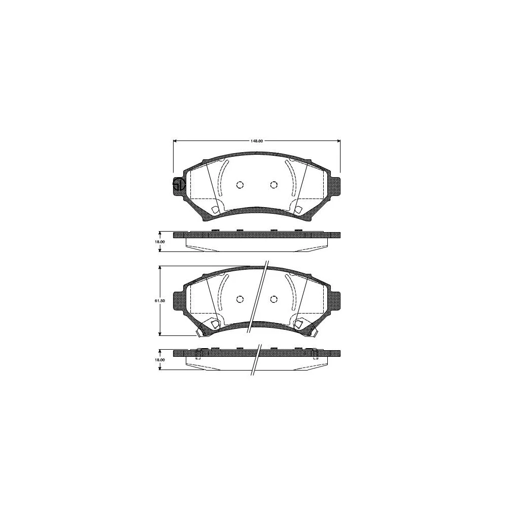 

Ceramics Brake pads for BUICK LeSabre 2000-2005 car Parts Replacement 1802 4962