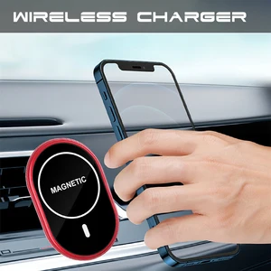 15W Magnetic Wireless Car Charger Mount for iPhone 12mini 12 Pro Max 11 Xr Xs Fast Charging Wireless Charger Car Phone Holder