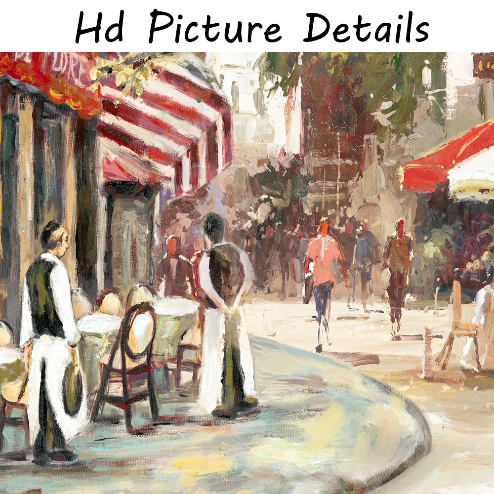 

Morder Oil painting Poster European Paris Town Landscape Hd-Print on Canvas Wall Art Picture for Living Room Home Decoration