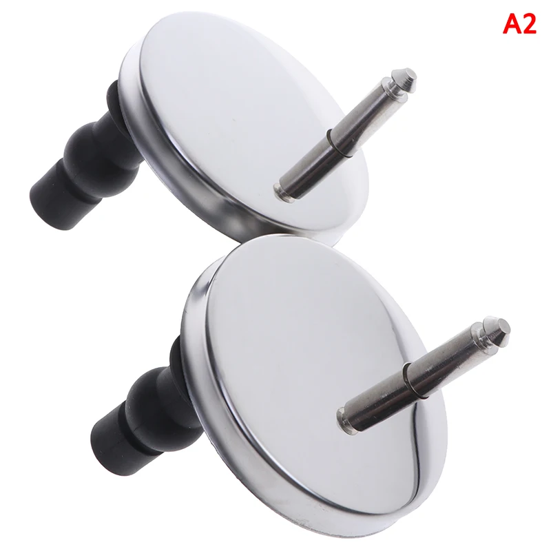 A2 Rubber 6cm 2Pcs Top Fix WC Toilet Seat Hinges Fittings Quick Release Hinge Screws Length 40mm - Цвет: A2 Rubber 6cm