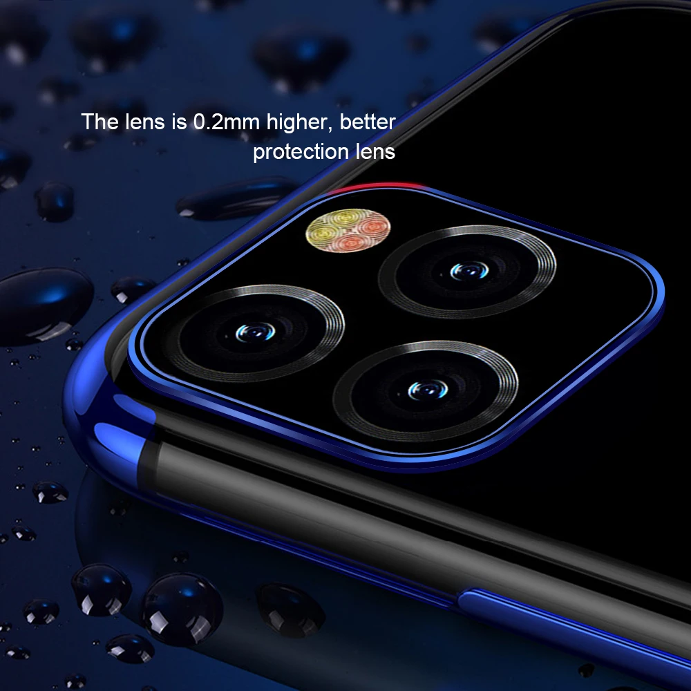 Мягкий чехол для телефона iPhone 11 Pro Max бампер с прозрачным покрытием ТПУ корпус