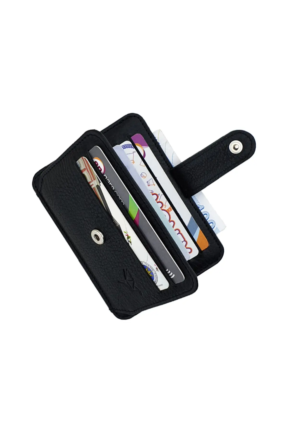 

Черный мини-кошелек из натуральной кожи с отделением для карт 2021 модный аксессуар 11 см x 9 см