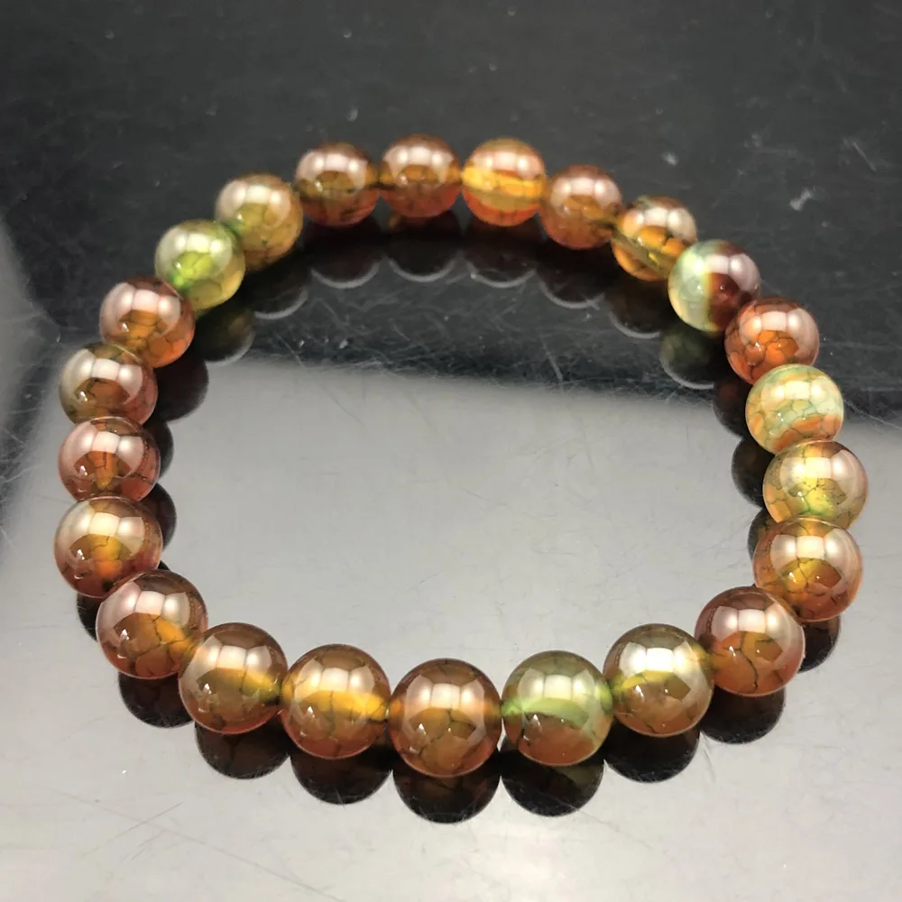 Colorful Carnelian Натуральная чакра из бисера рок браслет для мужчин 8 мм натуральный камень Лава тигровый глаз матовый черный оникс бусины из лечебных камней очарование Йога женские ювелирные изделия - Окраска металла: Colorful Carnelian