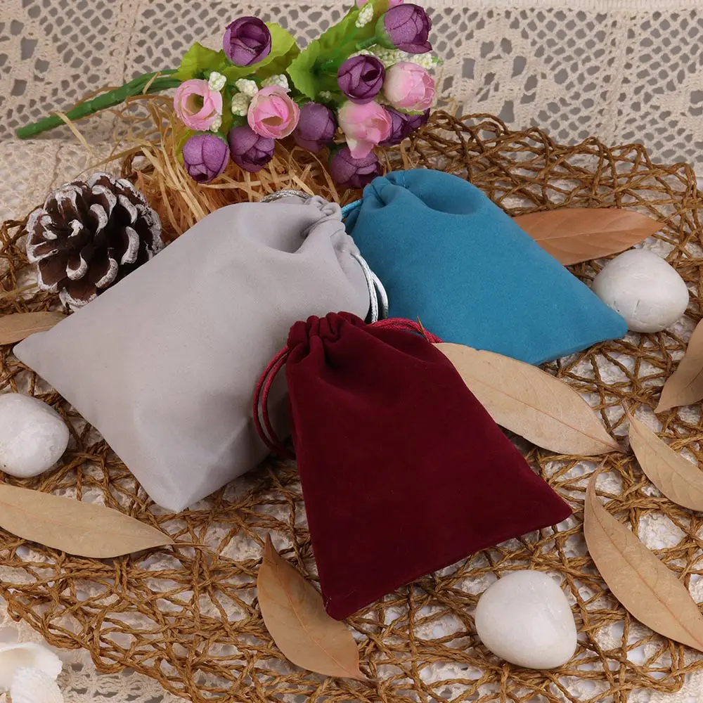 25 шт. бархатные мешки на шнурке для ювелирных изделий