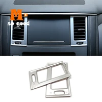 for nissan patrol armada y62 2017 2018 accessories car styling abs carbon car middle air conditioner outlet ac vent cover trim