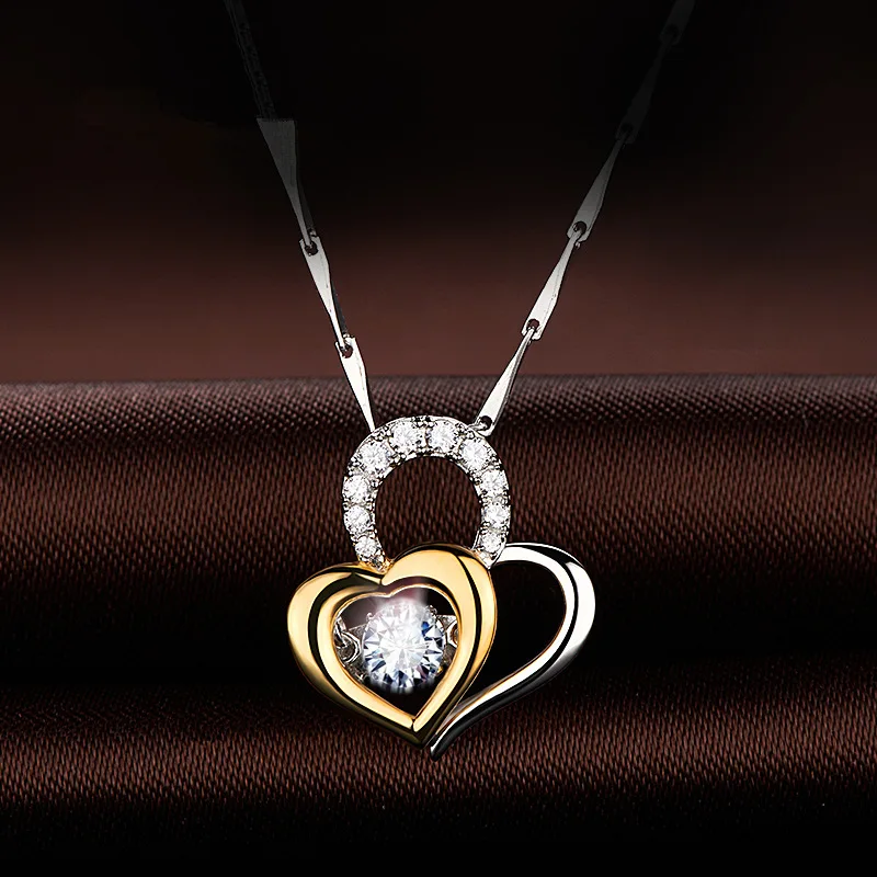 Женское/Мужское ожерелье из серебра 2018 пробы с кулоном в виде сердца | Украшения и
