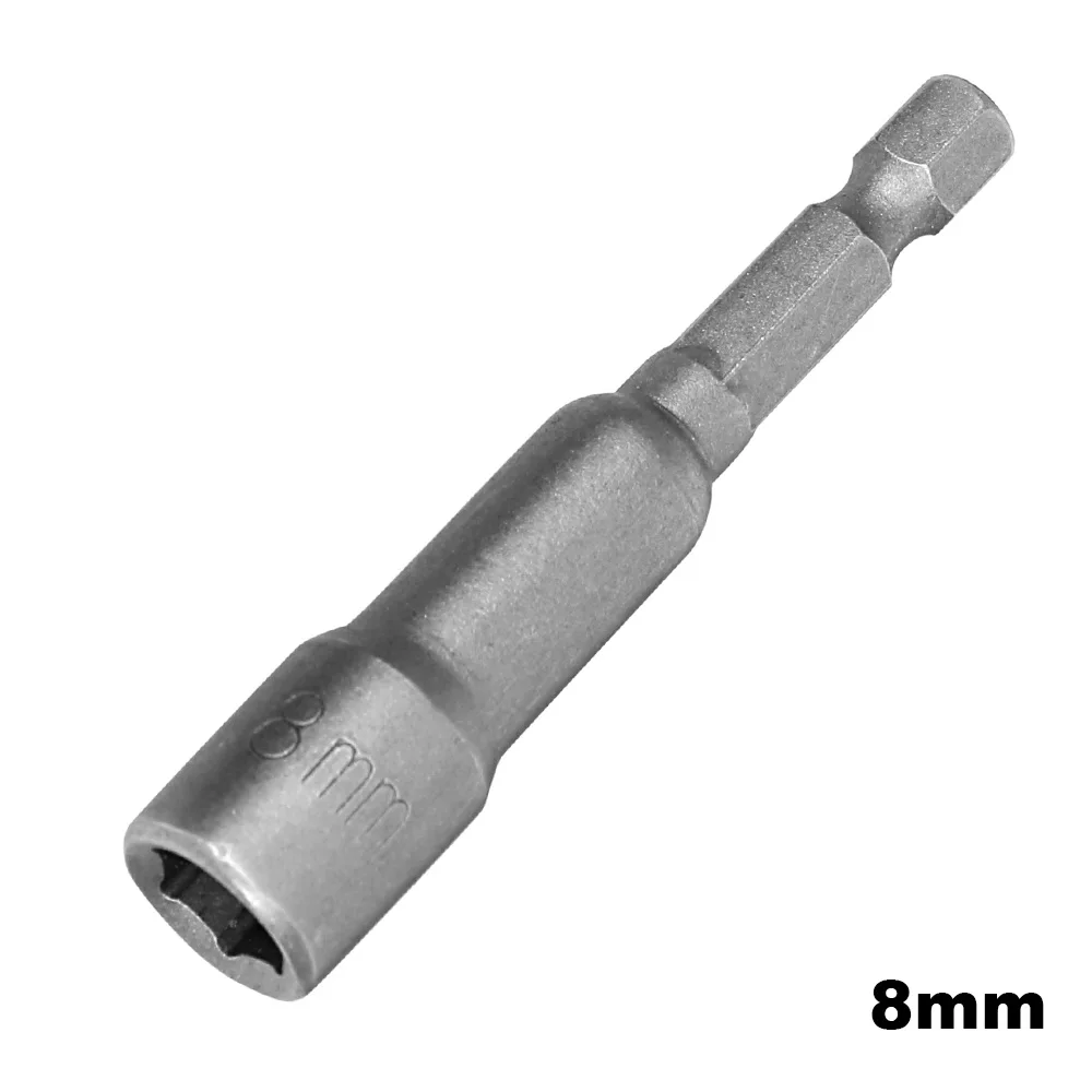

5PCS 1/4 Hex Shank 6-14mm Socket Magnetic Nut Driver Drill Bit Adapter Tools