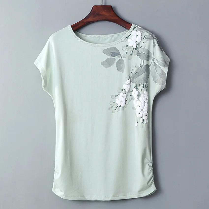 Новинка 2017 летние футболки женские короткий рукав футболка женская плюс размер