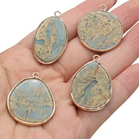 1pcs natural stone ocean ore charm pendant charms for diy necklace earring accessories jewelry making women jewelry gift