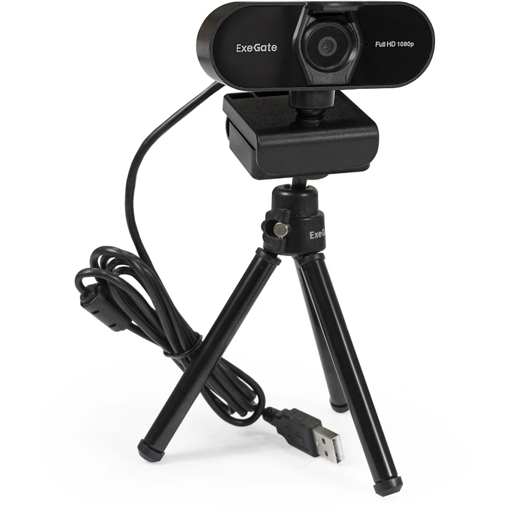 Веб-камера ExeGate Stream C925 FullHD T-Tripod 287379 для компьютера ПК Видеокамера Mini Web съемка Action Webcams Peripherals Office on.