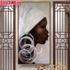 Картина из круглых страз, 5D, Африканский портрет, вышивка из страз черного и белого цветов, Африканская женщина г., ручная работа, домашний декор