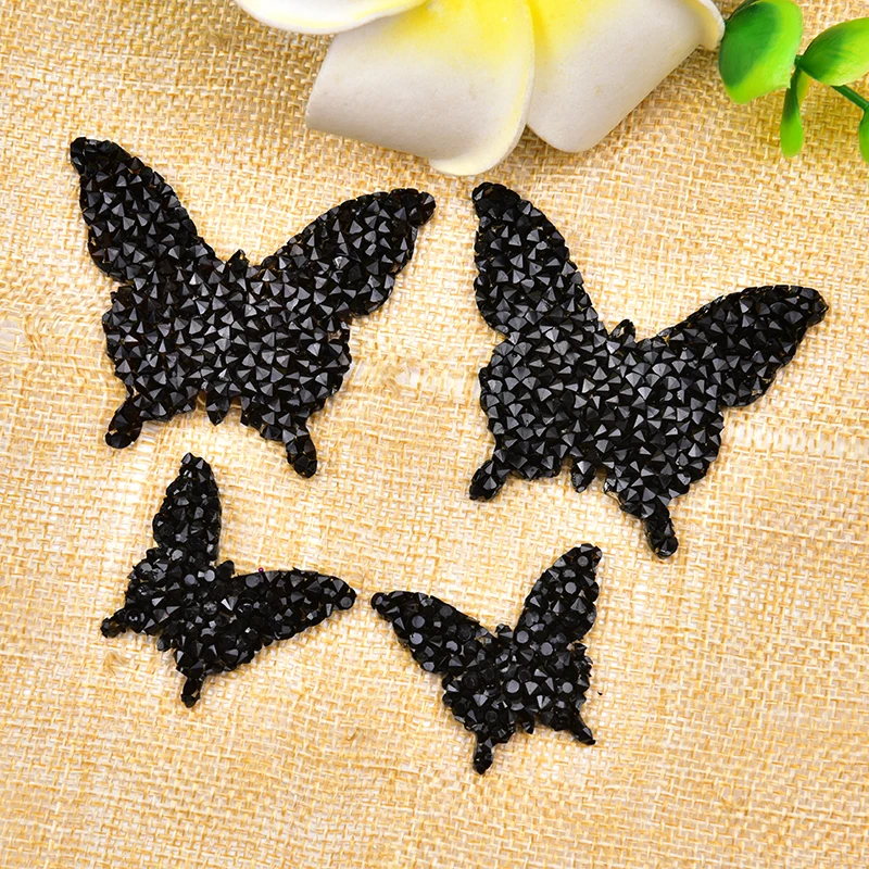 10 шт./лот дизайн в форме бабочки Стразы с горячей фиксацией мотивы термоклейкие