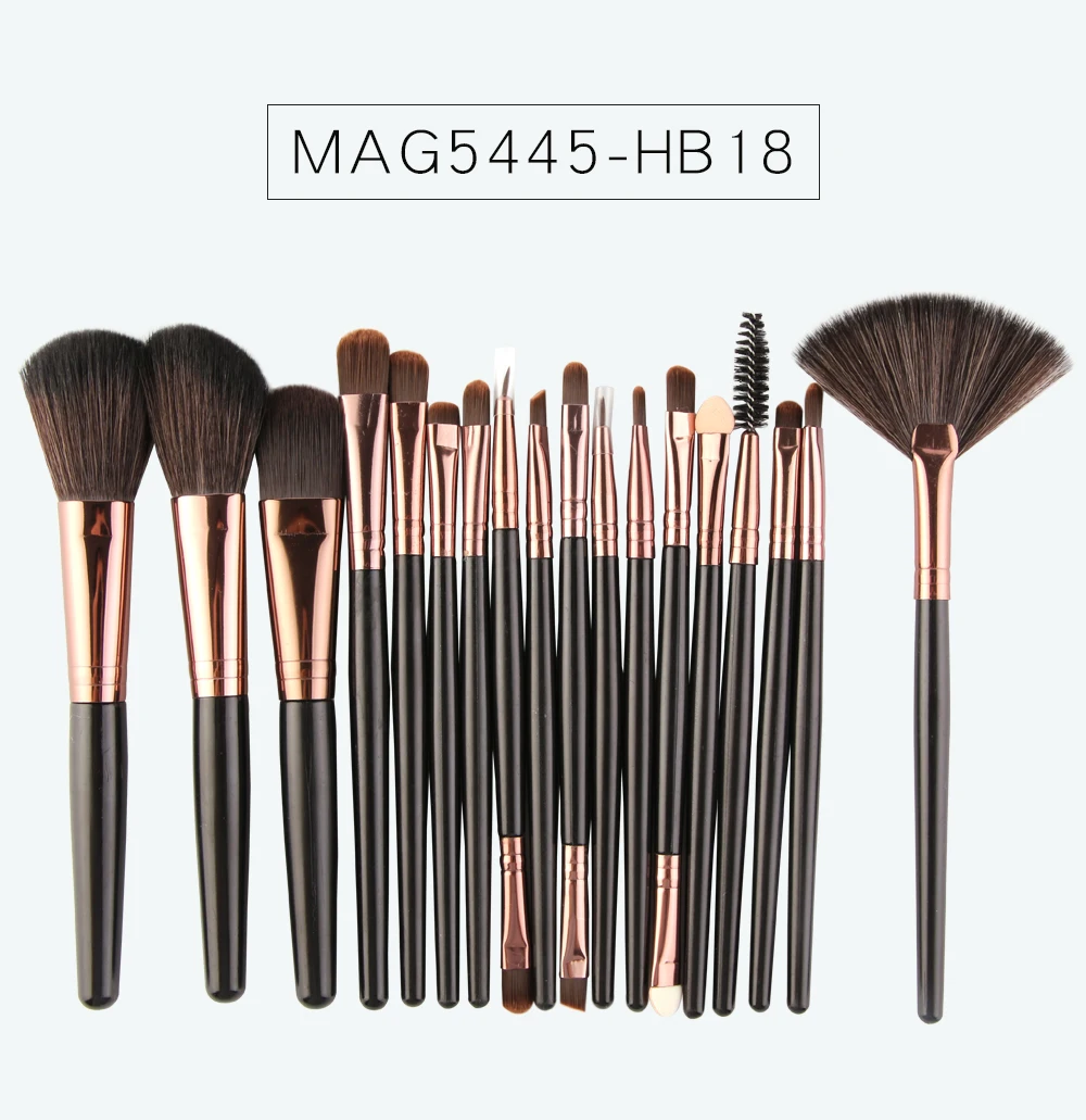 Maange 18 набор кистей для макияжа с веерообразным косметическим инструментом