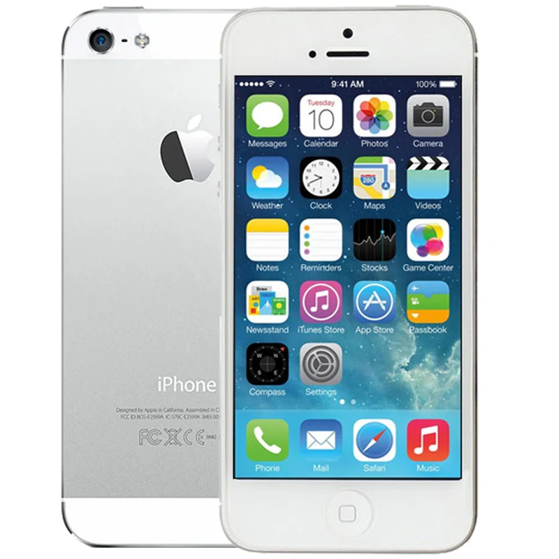 White iPhone 5 разблокированный мобильный телефон 16 Гб/32 ГБ/64 Гб ПЗУ двухъядерный 3g 4,0 дюйма 8MP камера iCloud wifi gps IOS OS сотовые телефоны - Цвет: White