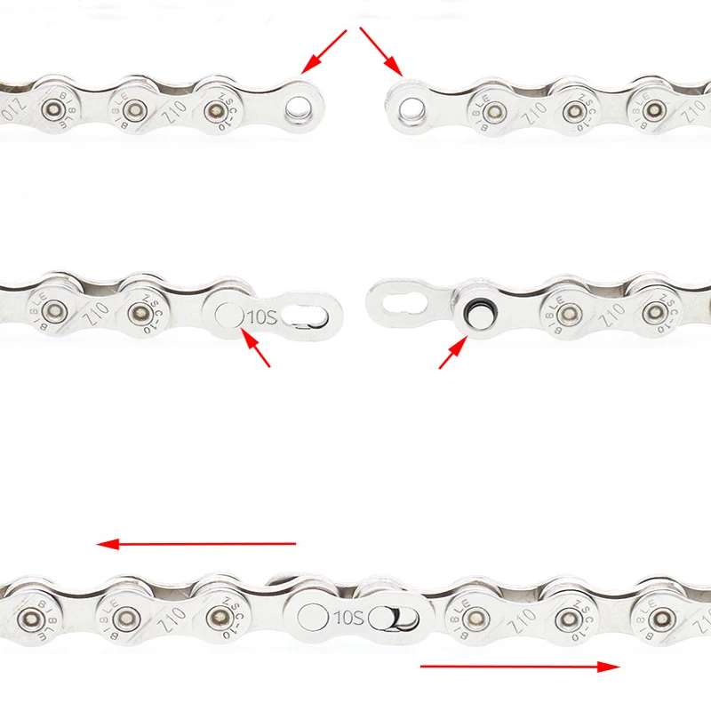 

5 Pair Bicycle Chain Link Connector Joints Magic Buttons Cycling Speed Quick Master Links For Mountain Bike 6/7/8/9/10/11 Speed