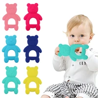 new silicone baby teethers cute bear shape kids teethers safety children teething infants chewing toys newborn dental care