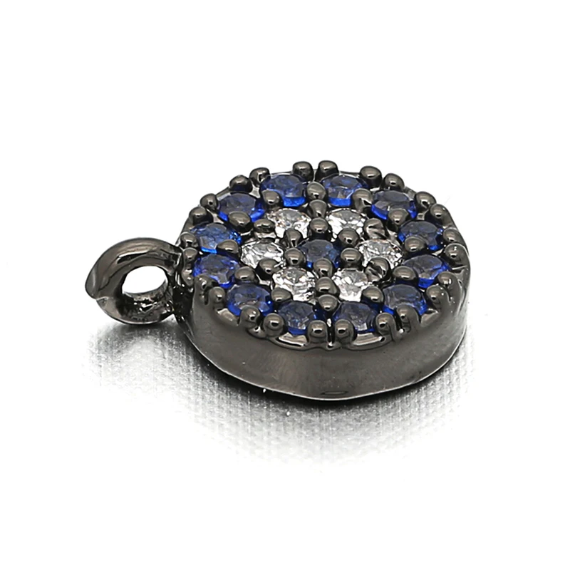 7 мм * 8 кубическая форма из латуни с цирконами круглая металлическая микро