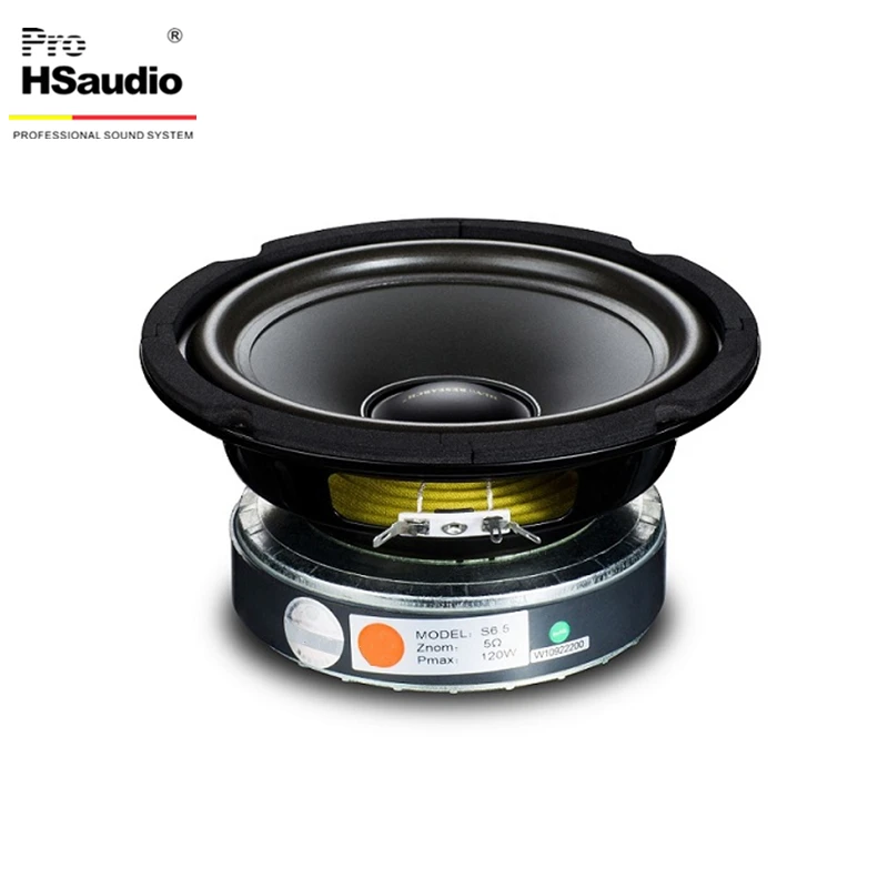 

ProHSaudio S6.5 Динамик водители LF 6,5 '', Ферритовый Магнит 5 Ом 120 Вт, LF-MF блок в Hi-Fi 2-полосная перевернутого книжный шкаф Динамик