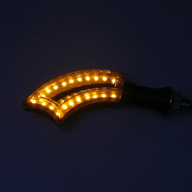 Posbay Универсальный Янтарный светодиодный сигнальный фонарь для мотоцикла