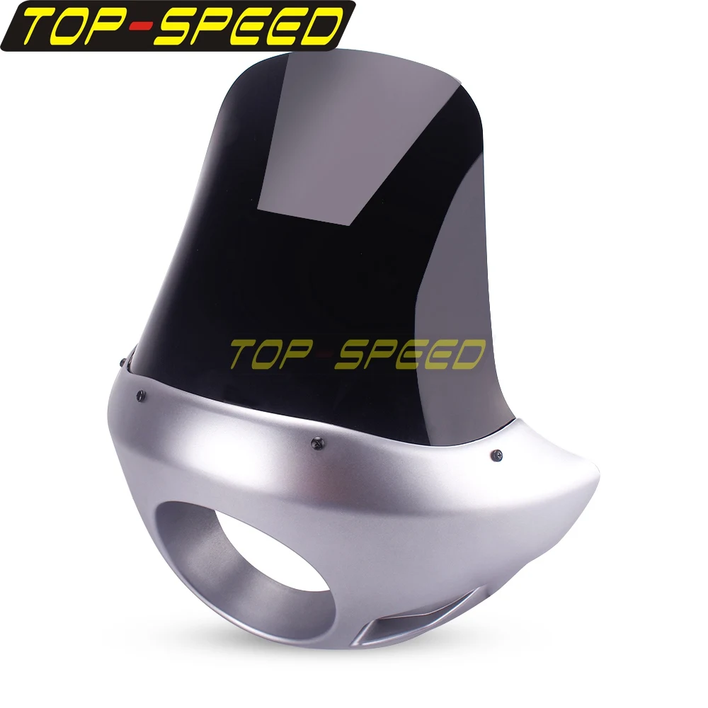 

Thug Club Style Front Outer Fairing Headlight Mask Tall Windshield 35-49mm Mounting Bracket for Harley Sportster Softail Dyna