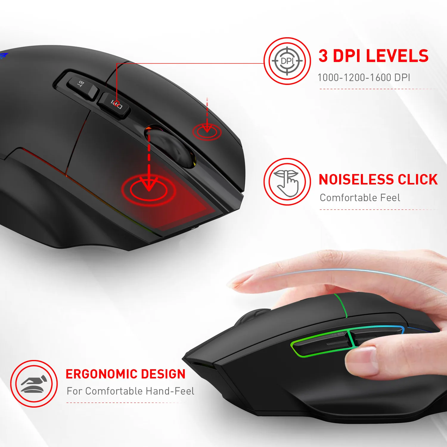 2 mode wireless mouse bluetooth 2 4g rgb rechargeable mouse wireless computer silent mause ergonomic gaming mouse for laptop pc free global shipping