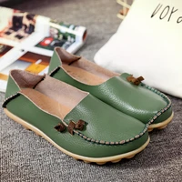 womens comfortable leather loafers casual round toe flats driving flats soft walking shoes women slip on shoes