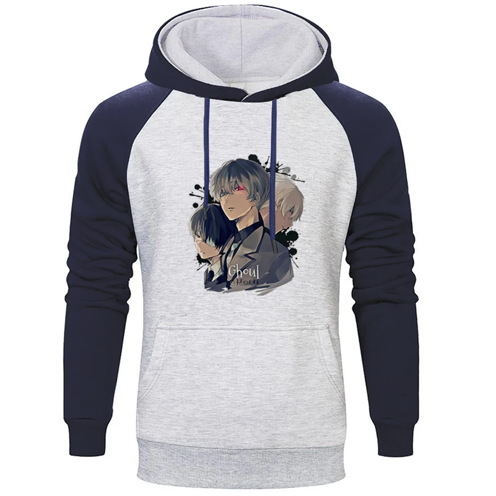 

Funny Japan Anime Tokyo Ghoul Kaneki Ken Autumn Winter New Sweatshirt Men Hooded Raglan Hoodie Streetwear Fleece Warm Sportswear