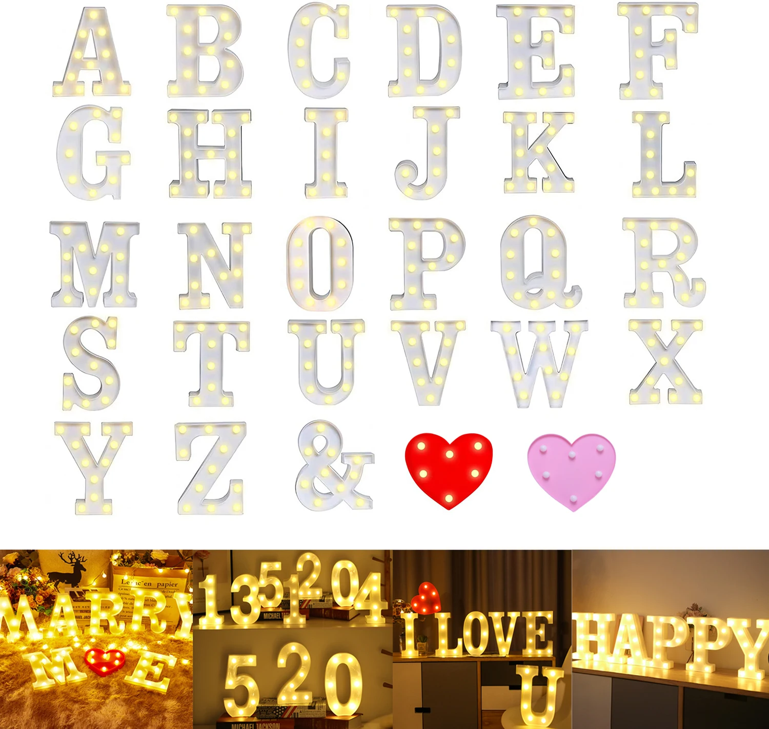 Светодиодный декоративный светильник s 26 букв ночсветильник с буквами 0-9