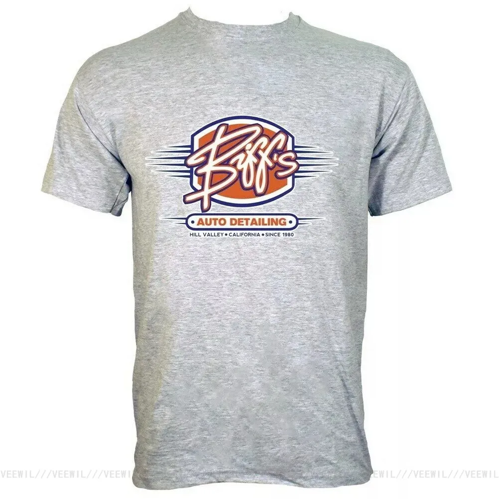Мужская футболка Biffs серые хлопковые топы высокого качества футболка|Мужские