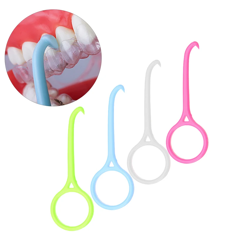 1/6PCS Dental Removal Tool Plastic Dental Hook Nice Orthodontic Aligner Remove Invisible Removable Braces Aligner Oral Care