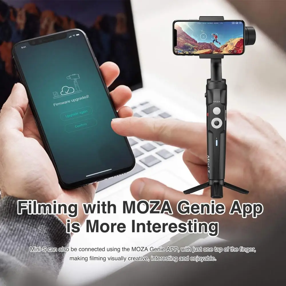 Складной карманный стабилизатор MOZA MINI S P 3-осевой Ручной Стабилизатор MINI-P для