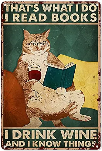 

Vintage Tins for Kitchen Cat Waiting At The Door Poem Sunflower Metal Sign Decor Tin Sign Living Room Library Bedroom Classroom