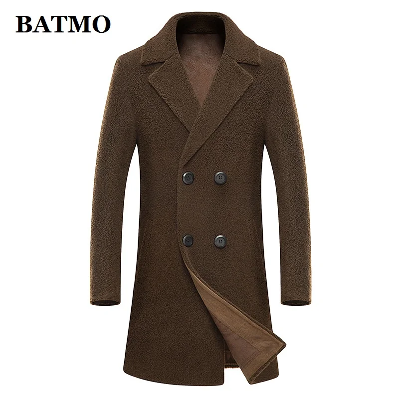Мужской шерстяной тренчкот BATMO мужские зимние шерстяные Длинные куртки размер M L