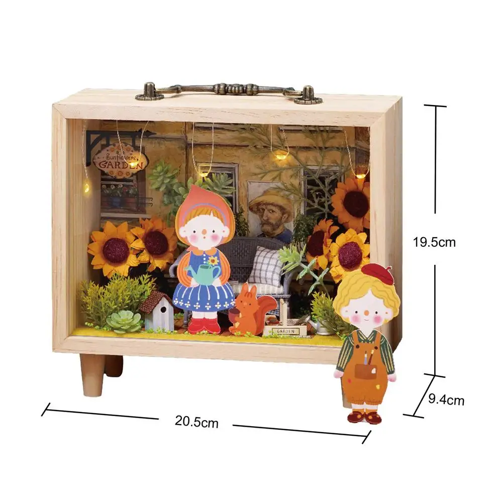 

DIY Dollhouse Kit Wooden Doll House Miniature House Furniture Kit Casa Toys For Children Birthday Gift Home Decoration