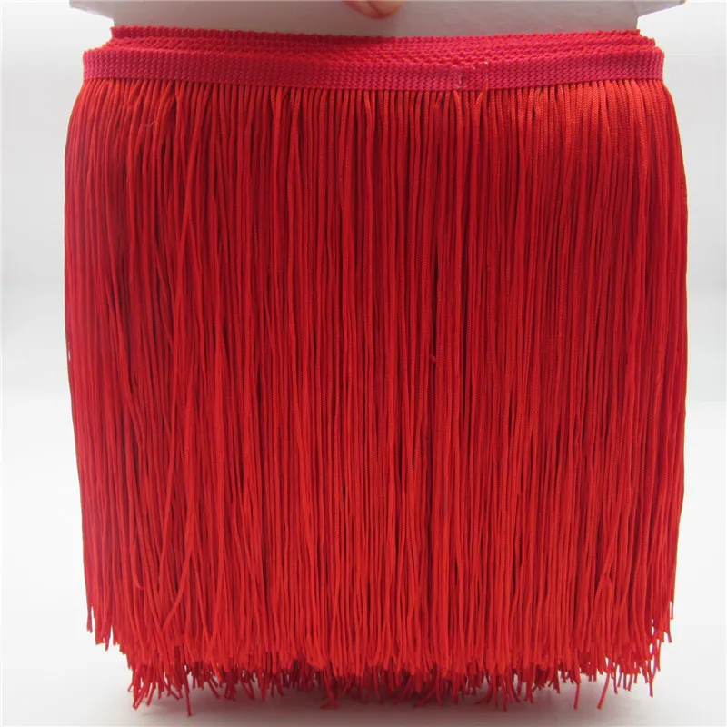 Long 10/15/20/30cm Yard Red Lace Trim Tassel Fringe DIY Latin Dress Stage Clothes Accessories Decorative Tassels For Curtains