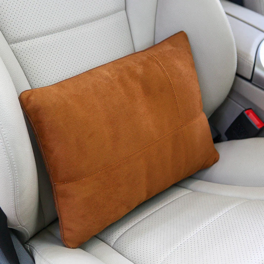 

Car Seat Cushion Support Pillow Maybach Design S Class Headrest Waist Suede Fabric Back Neck Pillow for Car Seat Office Chairs