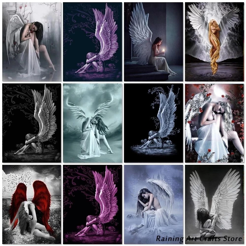 

5D алмазная живопись «сделай сам», фантастическая вышивка «ангельская девушка», прекрасная леди с крыльями, мозаичные картины, наборы для вы...