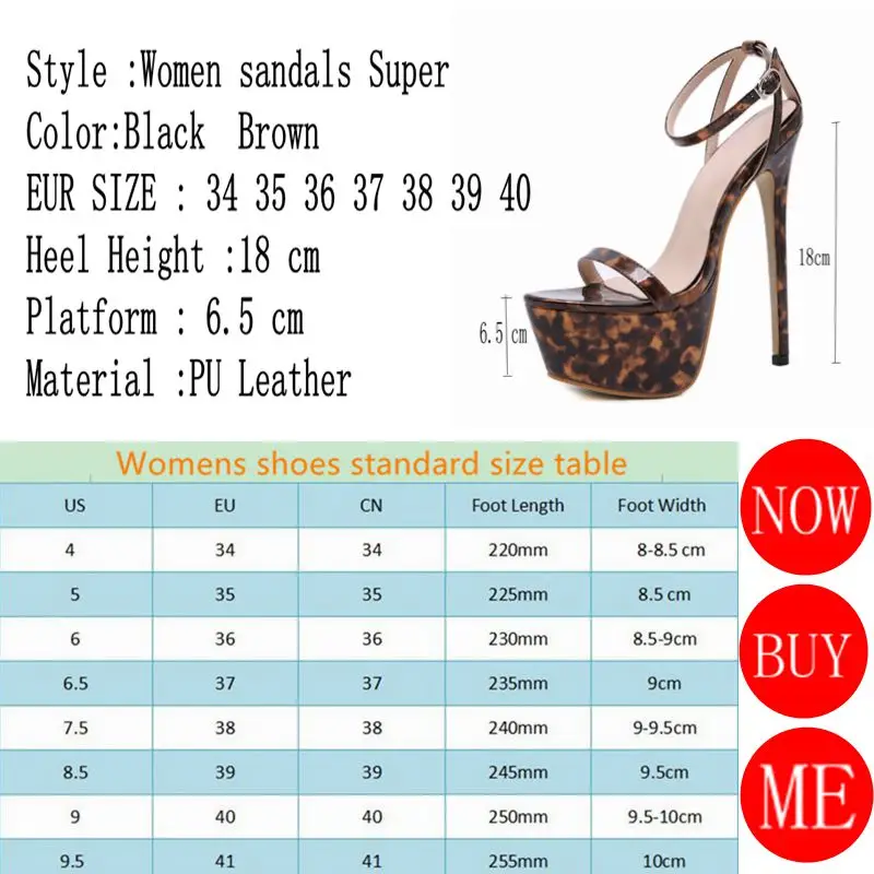 

Sexy 18 cm Ultra Stiletto Sandals Woman Party Nightclub Shoes Platform Heels Women Patent Leather Sandalias Marrones Mujer Tacon