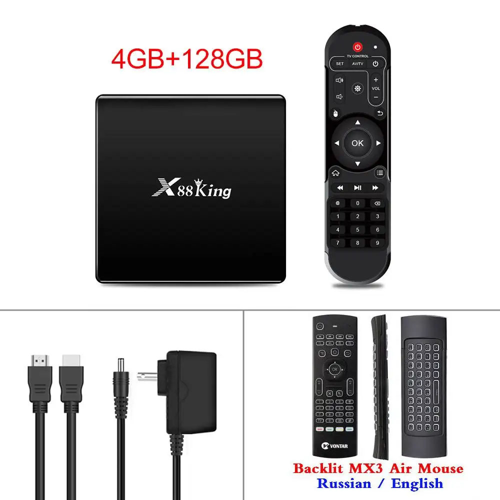 Black MX3 4 ГБ ОЗУ 128 Гб ПЗУ Amlogic S922X ТВ приставка Android 9,0 двойной Wifi BT5.0 1000M 4K 60fps USB3.0 Google Play Store Youtube медиаплеер - Цвет: Black MX3
