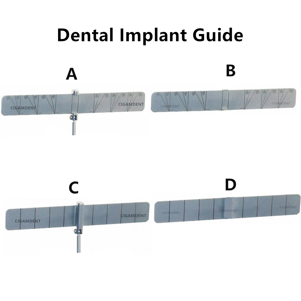 Guía de taladro de localización de implantes, calibrador Dental, localizador de implantes, regla de ángulo de posicionamiento, instrumentos quirúrgicos, 1 ud.