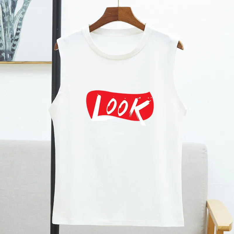 Модная футболка для женщин 2020 свободная без рукавов топы мужчин летняя пара harajuku