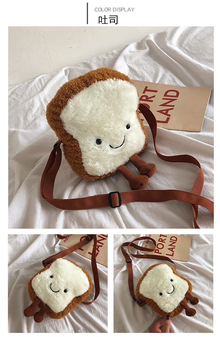 Small Crossbody Shoulder Bags For Girls Cute Cartoon Toast Toy Fruit Shape Avocado Wallet Designer Clear Purse And Handbags