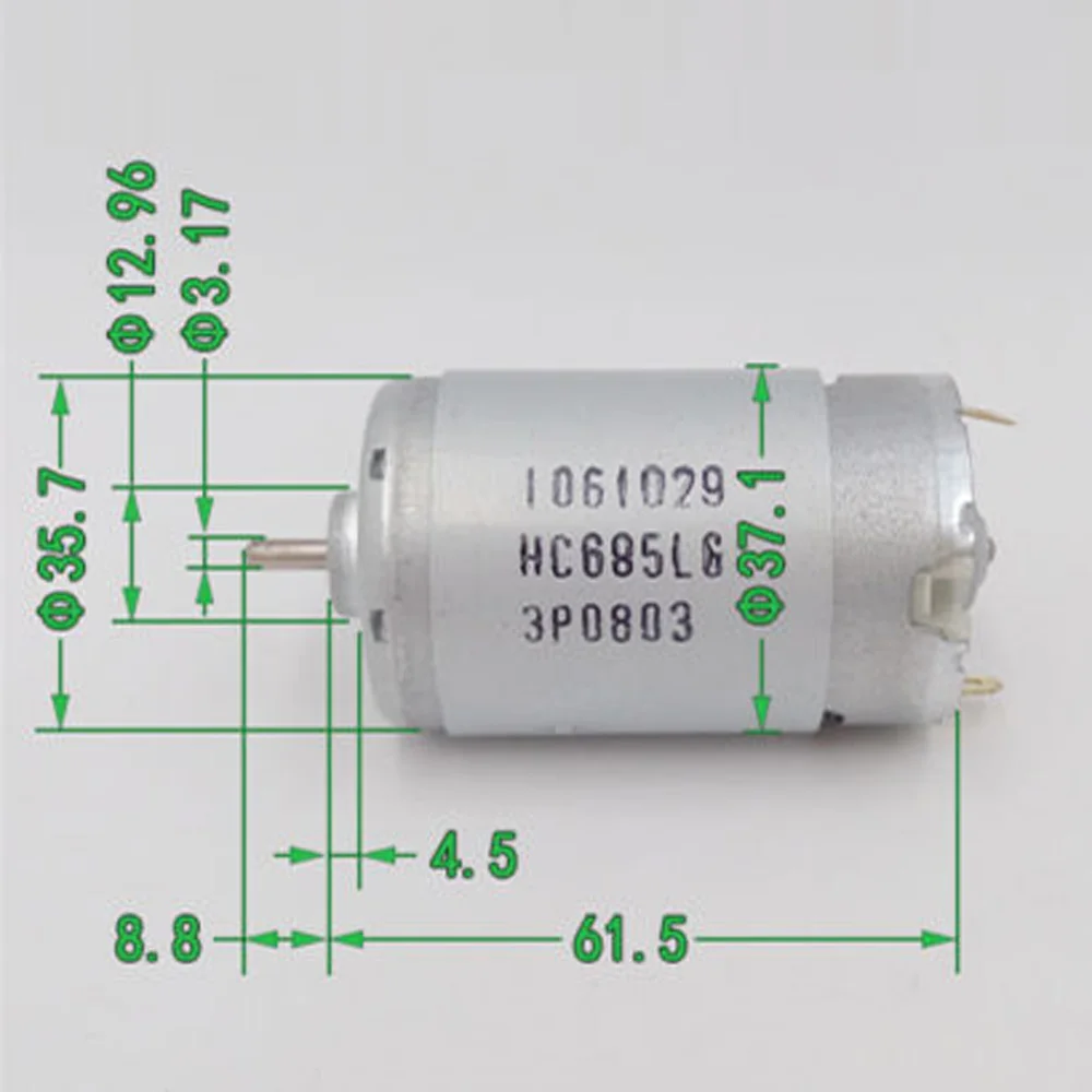 Высокоскоростной двигатель 550 размер DC для электрических инструментов DIY