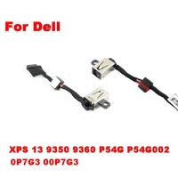 1 10pcs for dell xps 13 9343 9350 9360 dc power lnput jack with cable 0p7g3 00p7g3 power interface with wire connector