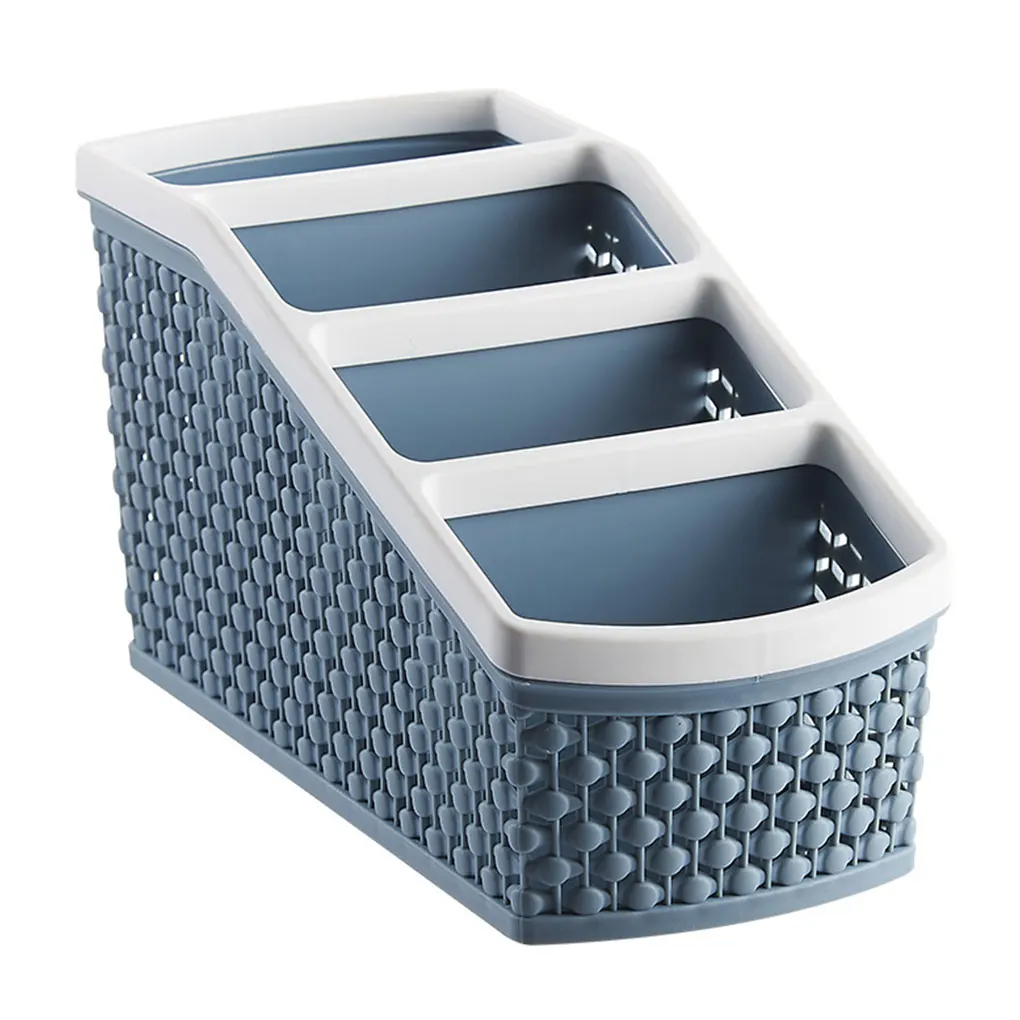 

Plastic TV Remote Control Storage Holder Mobile Phone Holder Stand Washable Home Office Storage Boxes Desktop Storage Case